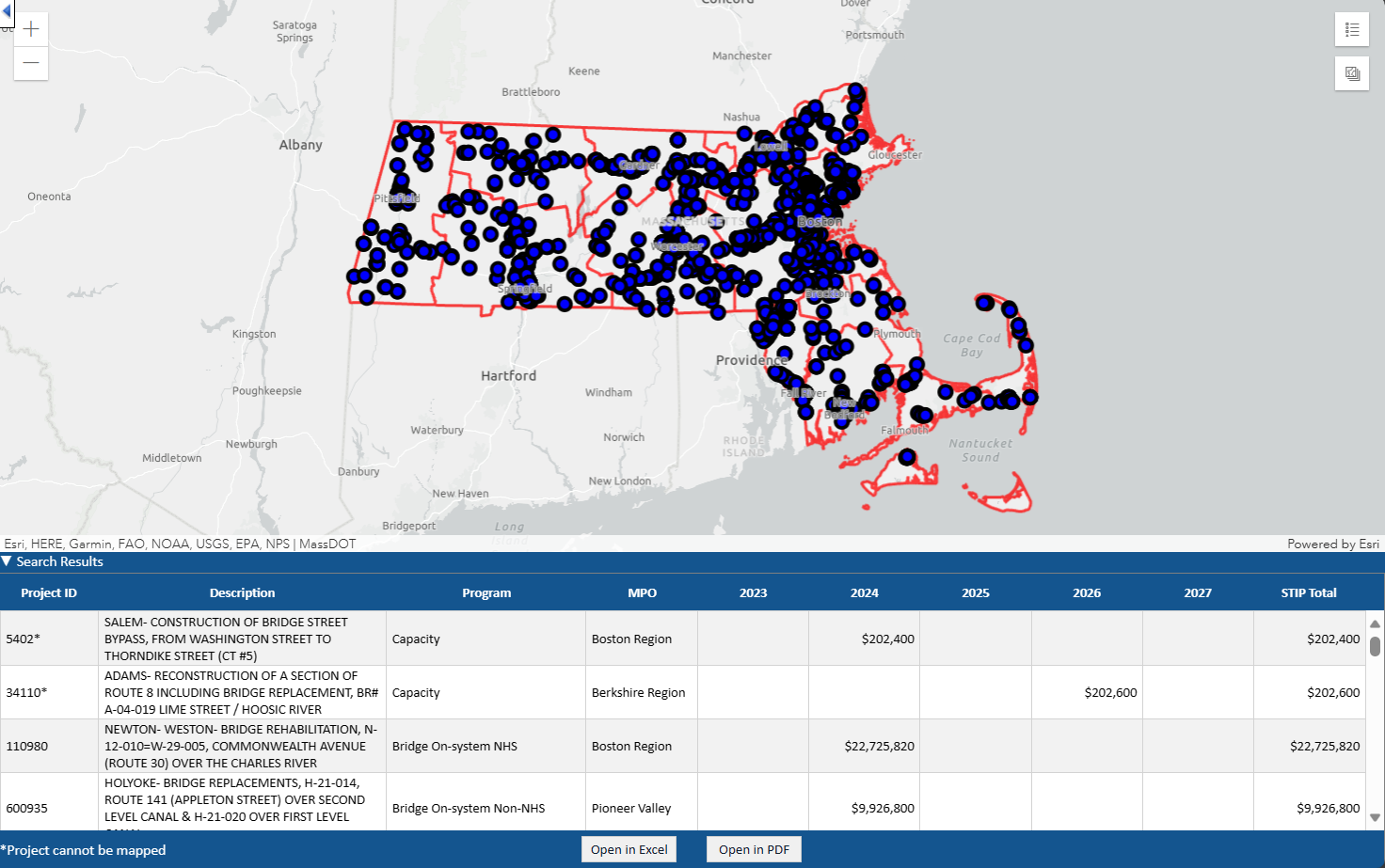 MassDOT STIP Viewer Map Frame with Search Results.png